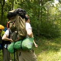 NYSCamp Delegates Hiking on an Overnight Backpacking Trip